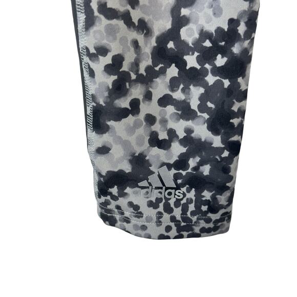 Adidas TechFit Medium Compression Climalite Gray & Black Print Leggings XS 4-6 - Picture 7 of 8